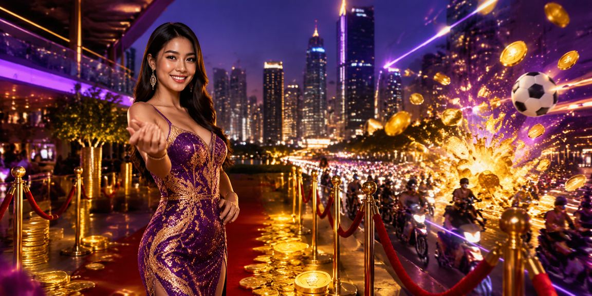 Tampilan neon casino Vietnam yang bersinar menciptakan suasana malam yang semarak dan penuh energi